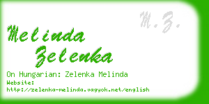 melinda zelenka business card